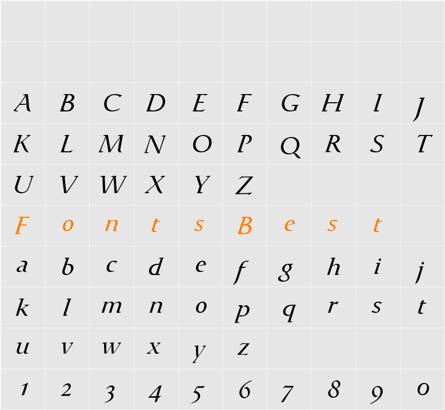 Catull Expert BQ Character Map