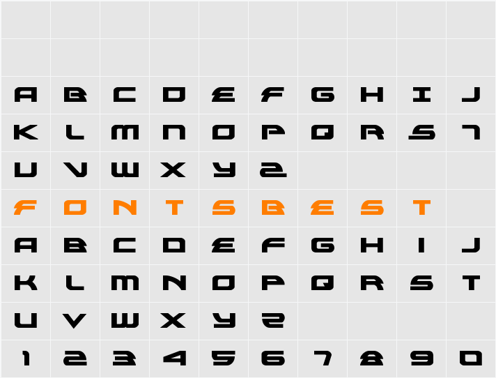 Alexis Bold Character Map