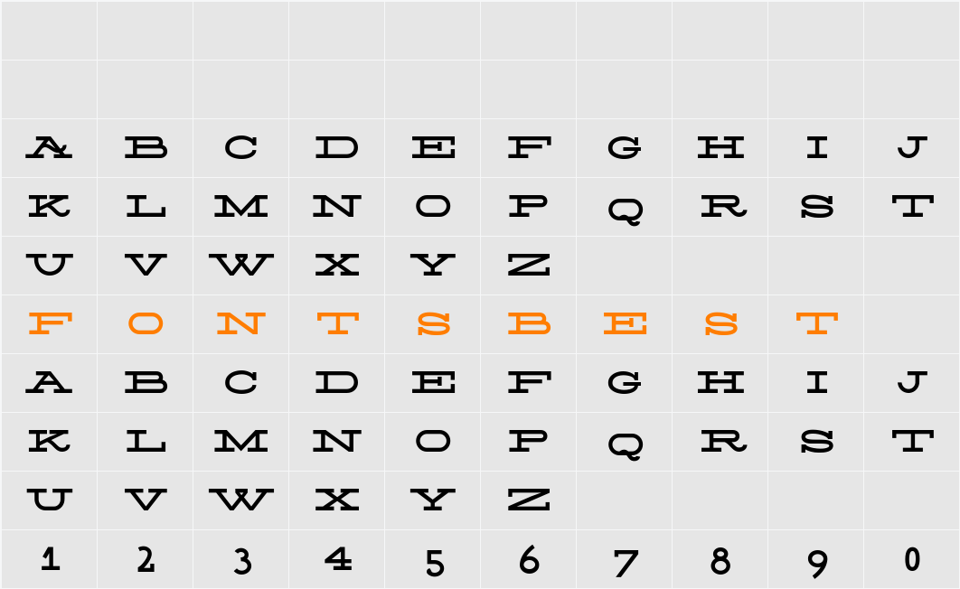 Silverfake Character Map