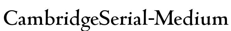 CambridgeSerial-Medium Font Image