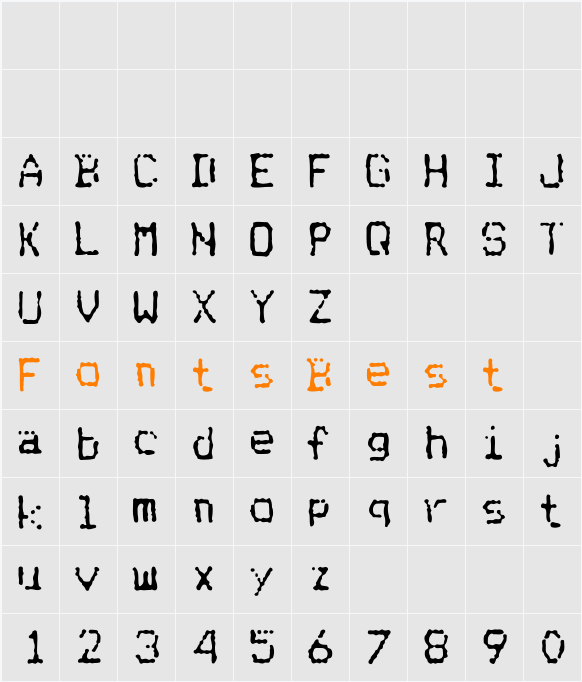 MatrixDot Character Map