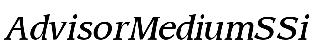 AdvisorMediumSSi Font Image