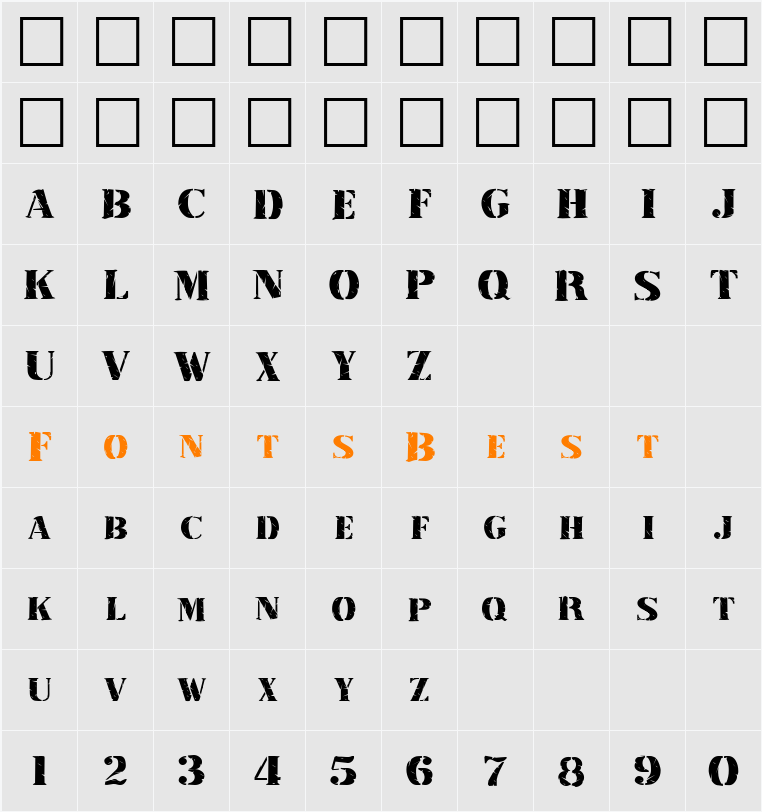 Inkpad Character Map