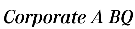 Corporate A BQ Font Image