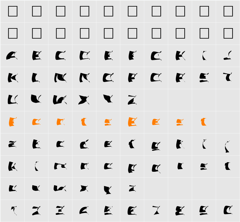 Artsee Character Map