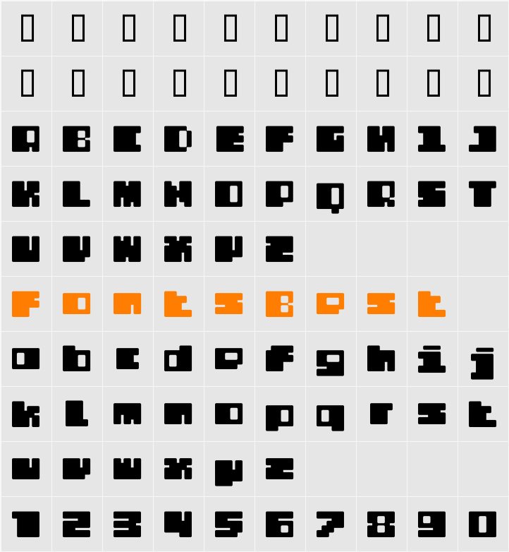 DS PTRLNormal Character Map