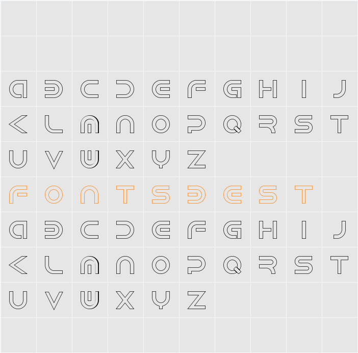 Android Hollow Character Map