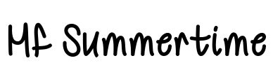 Mf Summertime Font Image