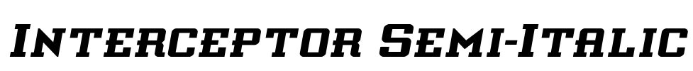 Interceptor Semi-Italic Font Image