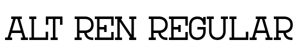 Alt Ren Regular Font Image