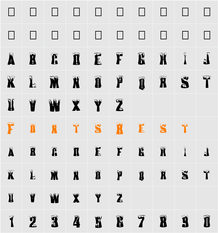 FZ WARPED 22 Character Map