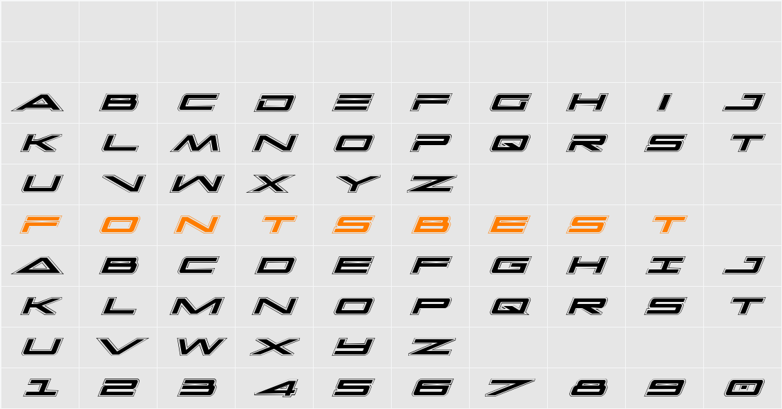 Capella Academy Italic Character Map