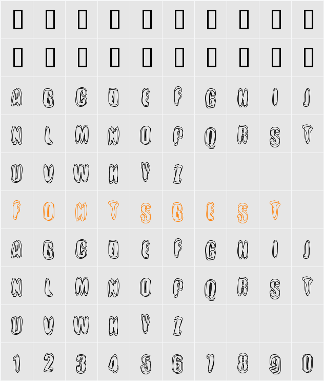 Crotchrot Character Map