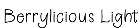 Berrylicious Light Font Image