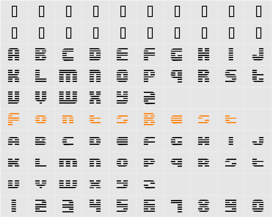 JI-Dwells Character Map