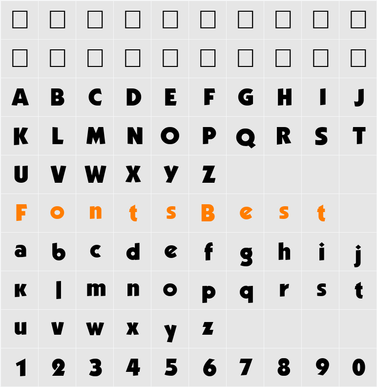 DG_Kabel Character Map