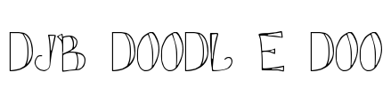 DJB DOODL E DOO Font Image