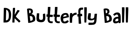 DK Butterfly Ball Font Image