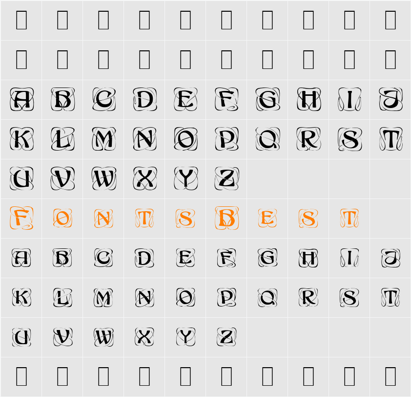 Initial-Caps1 Character Map