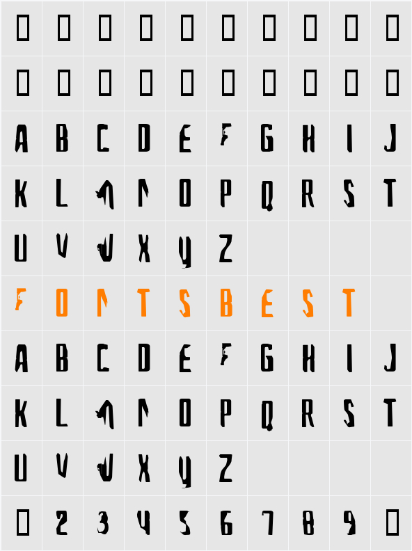 A Font For The Computer People Character Map