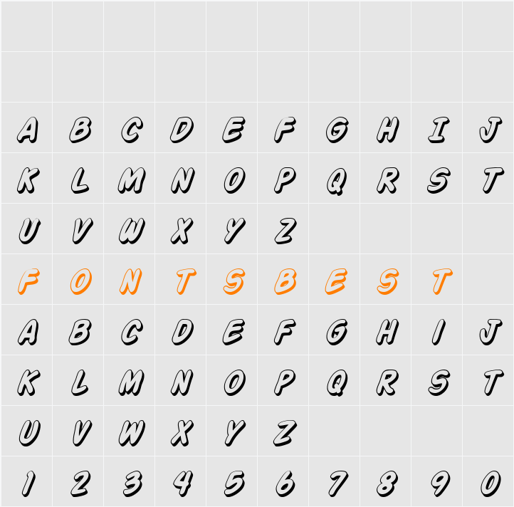 Action Man Shaded Character Map