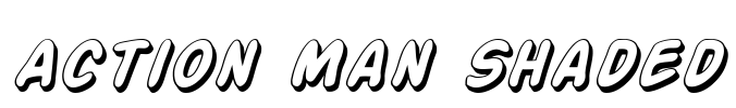 Action Man Shaded Font Image