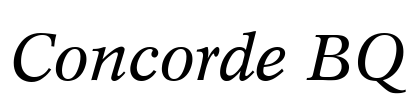 Concorde BQ Font Image