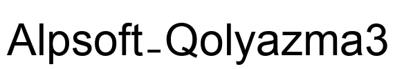 Alpsoft-Qolyazma3 Font Image