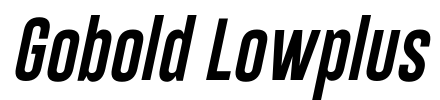 Gobold Lowplus Font Image