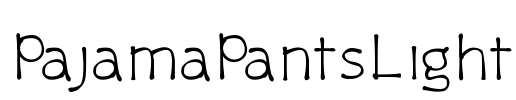 PajamaPantsLight Font Image