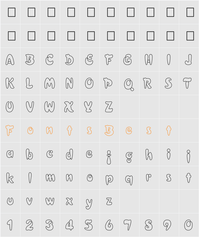 Croissant Ho Character Map