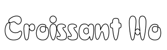 Croissant Ho Font Image