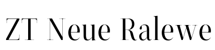 ZT Neue Ralewe Font Image