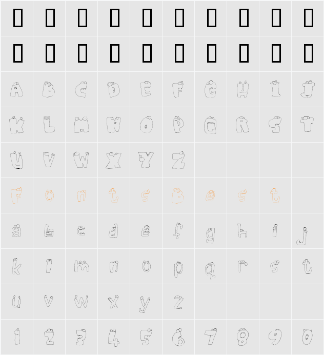 CK Monsters Character Map