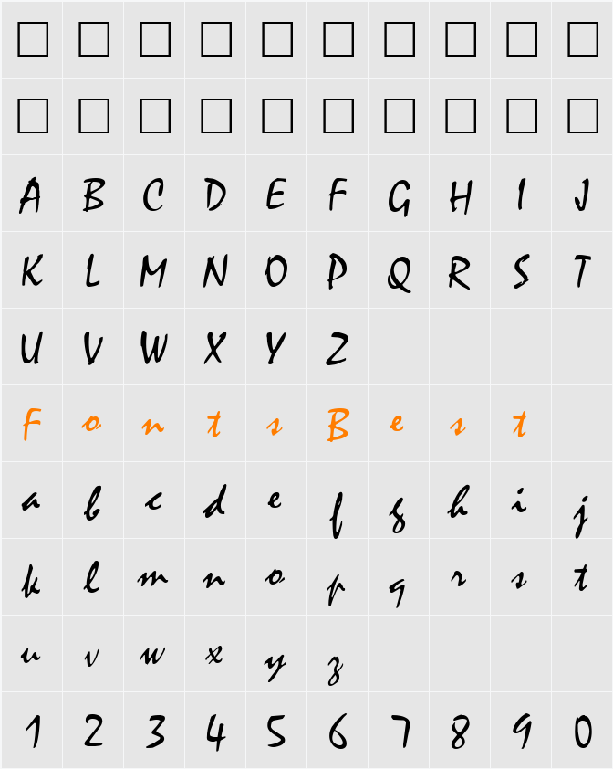 Minstrel Character Map