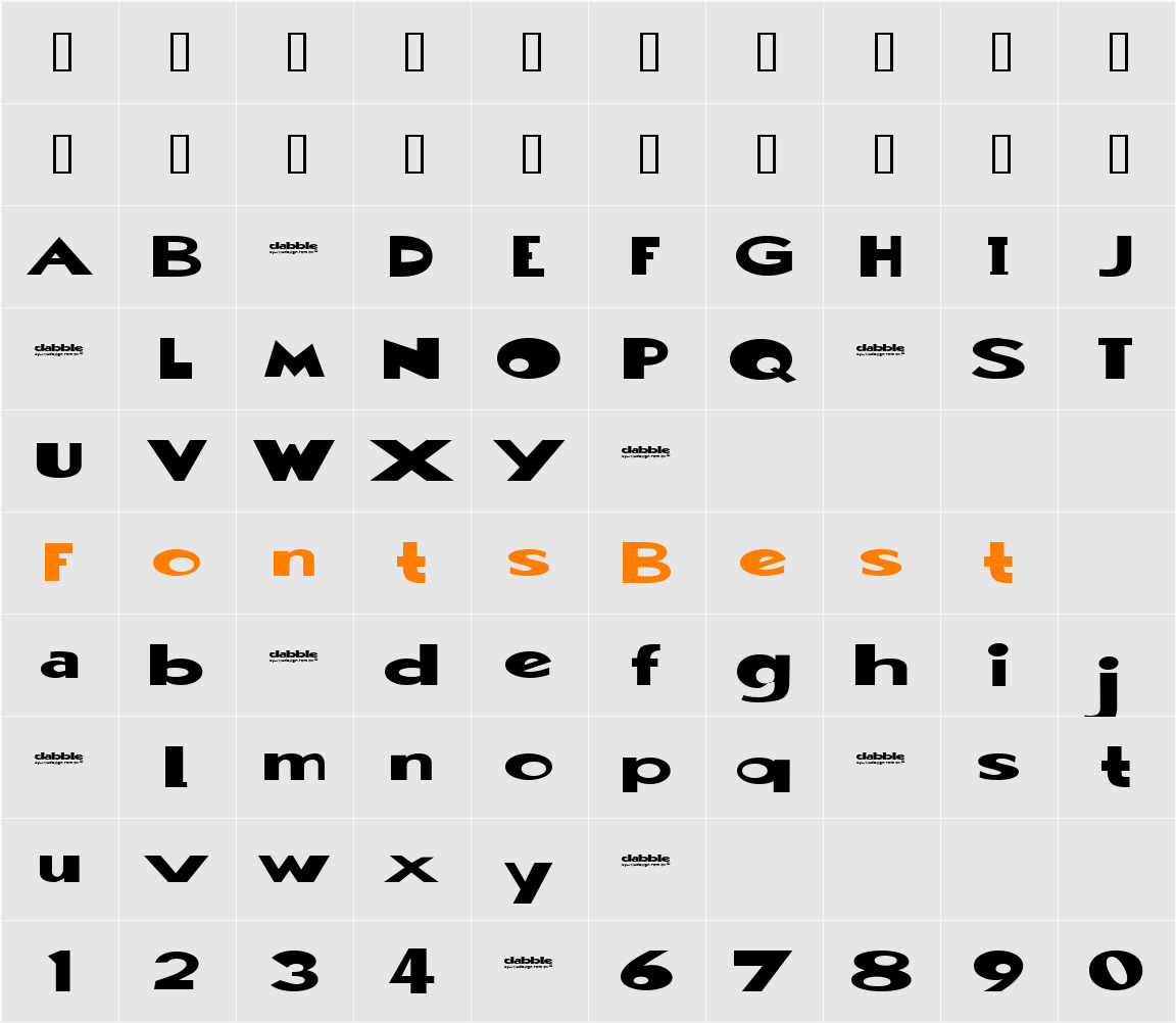 JI-Dolors Character Map