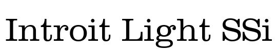 Introit Light SSi Font Image