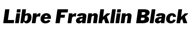 Libre Franklin Black Font Image