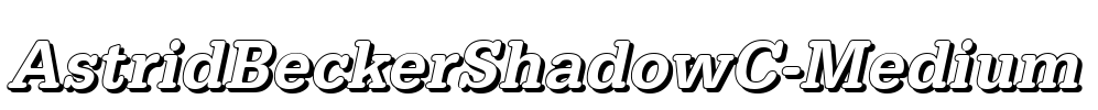 AstridBeckerShadowC-Medium Font Image