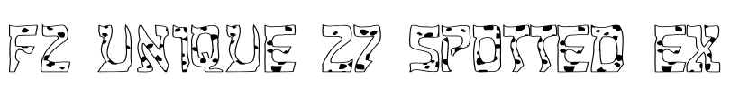 FZ UNIQUE 27 SPOTTED EX Font Image