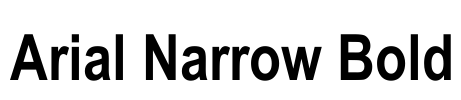 Arial Narrow Bold Font Image