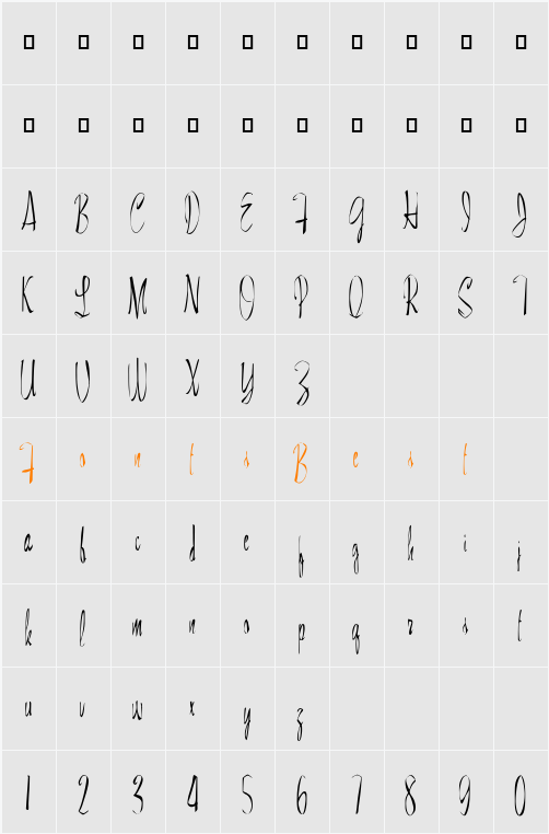 FZ WARPED 28 Character Map