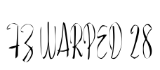 FZ WARPED 28 Font Image