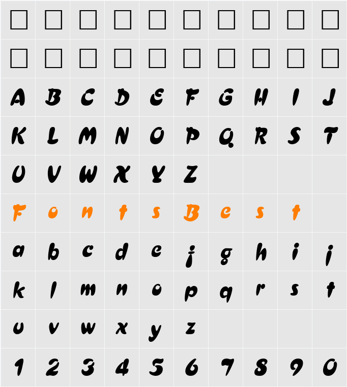 Cressida Character Map