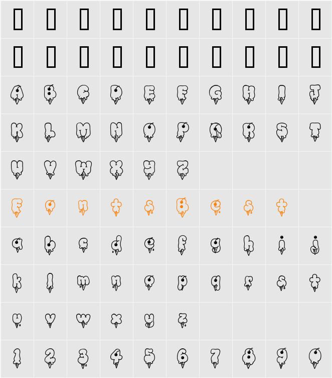 CK Ice Cream Cone Character Map