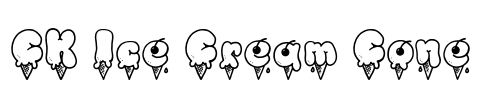 CK Ice Cream Cone Font Image