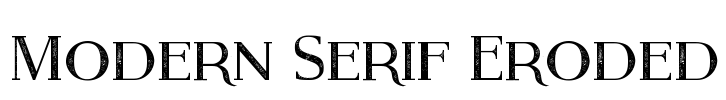 Modern Serif Eroded Font Image