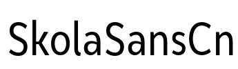 SkolaSansCn Font Image