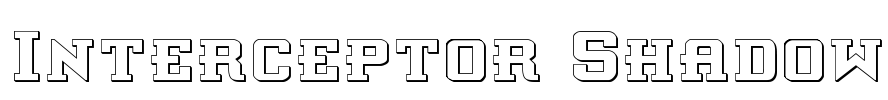 Interceptor Shadow Font Image