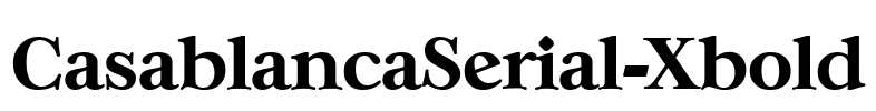 CasablancaSerial-Xbold Font Image